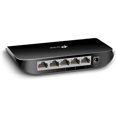 TP-Link TL-SG1005D 5-Port Gigabit Desktop Switch (5 10/100/1000Mbps-RJ45-Ports, Autoabstimmung, Auto-MDI/MDIX, Green IT, 70% Energie einsparen, Plastikgehäuse) schwarz TP-Link TL-SG1005D 5-Port Gigabit Desktop Switch (5 10/100/1000Mbps-RJ45-Ports, Autoabstimmung, Auto-MDI/MDIX, Green IT, 70% Energie einsparen, Plastikgehäuse) schwarz