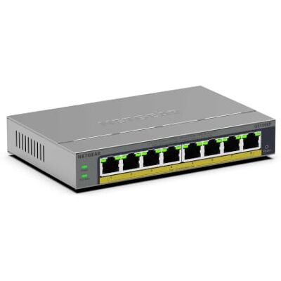 Netgear 8-Port Gigabit Ethernet PoE+ Easy Smart Managed Switch – mit 8 PoE+-Anschlüssen mit 62 W, lüfterlos, Desktop oder Wandbefestigung (GS108EP) Netgear 8-Port Gigabit Ethernet PoE+ Easy Smart Managed Switch – mit 8 PoE+-Anschlüssen mit 62 W, lüfterlos, Desktop oder Wandbefestigung (GS108EP)