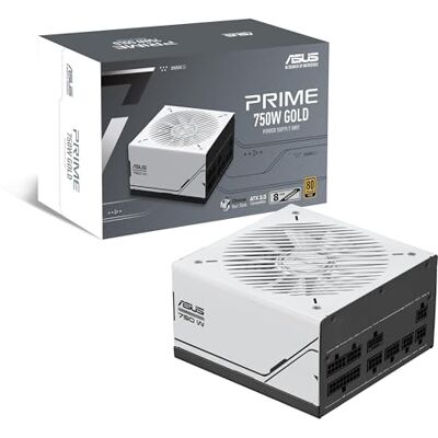 Asus Prime 750W Gold Netzteil ohne Originalverpackung (750 Watt, für Allround-PCs und Gaming-PCs, 80 PLUS Gold Zertifizierung, ATX 3.0 kompatibel, Lüfter mit Doppelkugellagern, schwarz / weiß) Asus Prime 750W Gold Netzteil ohne Originalverpackung (750 Watt, für Allround-PCs und Gaming-PCs, 80 PLUS Gold Zertifizierung, ATX 3.0 kompatibel, Lüfter mit Doppelkugellagern, schwarz / weiß)