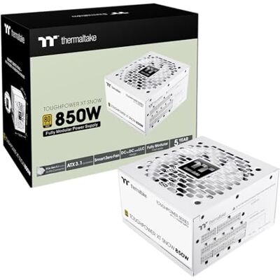 Thermaltake Toughpower XT 850W ATX 3.1 Netzteil 80 Plus Gold PCIe 5.1 12V‑2x6 Vollmodular Smart Zero Fan Sehr leiser 120‑mm Hydraulic Bearing Lüfter Weiß Thermaltake Toughpower XT 850W ATX 3.1 Netzteil 80 Plus Gold PCIe 5.1 12V‑2x6 Vollmodular Smart Zero Fan Sehr leiser 120‑mm Hydraulic Bearing Lüfter Weiß
