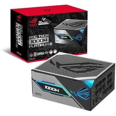 Asus ROG Thor 1000W Platinum III Equalizer ATX Gaming Netzteil ROG Equalizer 12V-2x6 PCIe Stromkabel, GaN-MOSFET, OLED Display, 80 PLUS & Cybenetics, ATX 3.1, PCIE 5.1, Schwarz Asus ROG Thor 1000W Platinum III Equalizer ATX Gaming Netzteil ROG Equalizer 12V-2x6 PCIe Stromkabel, GaN-MOSFET, OLED Display, 80 PLUS & Cybenetics, ATX 3.1, PCIE 5.1, Schwarz