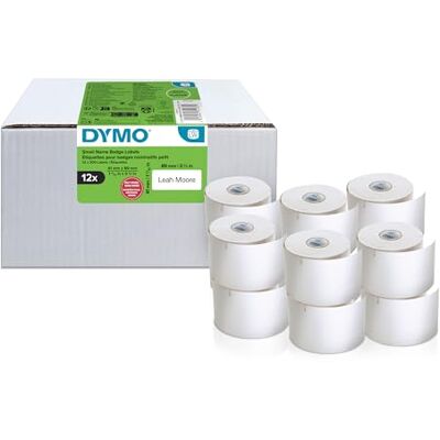 Dymo Original LabelWriter Etiketten für kleine Namensschilder 41 mm x 89 mm 12 Rollen mit je 300 leicht ablösbaren Etiketten (3.600 Stück) für LabelWriter Beschriftungsgerät Dymo Original LabelWriter Etiketten für kleine Namensschilder 41 mm x 89 mm 12 Rollen mit je 300 leicht ablösbaren Etiketten (3.600 Stück) für LabelWriter Beschriftungsgerät