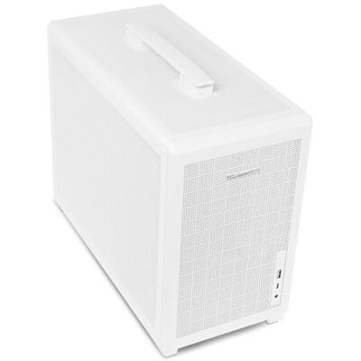Xtreme Hummer Refresh Tragbares Micro ATX/ITX Mini-Tower Gehäuse, Full-Mesh-Design, inklusive 120mm PWM-Lüfter, Platz für 5 Lüfter, USB-C und 3.0, Weiß Xtreme Hummer Refresh Tragbares Micro ATX/ITX Mini-Tower Gehäuse, Full-Mesh-Design, inklusive 120mm PWM-Lüfter, Platz für 5 Lüfter, USB-C und 3.0, Weiß