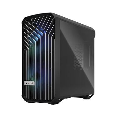 Fractal Design Torrent Compact RGB Black Light Tint Tempered Glass Side Panels Open Grille for Maximum air Intake Two 180mm RGB PWM Fans Included Type C ATX Airflow Mid Tower PC Gaming Case Fractal Design Torrent Compact RGB Black Light Tint Tempered Glass Side Panels Open Grille for Maximum air Intake Two 180mm RGB PWM Fans Included Type C ATX Airflow Mid Tower PC Gaming Case