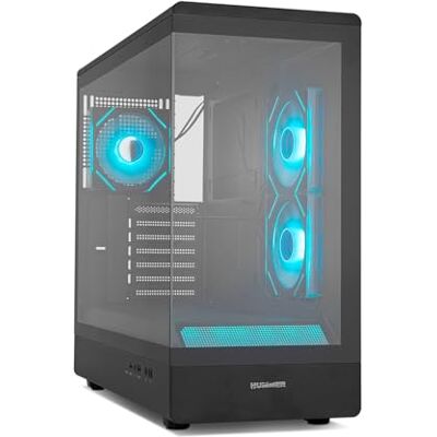 Xtreme Hummer Signal – ATX-Mid-Tower M-ATX, ARGB Frameless Hartglas, GPU-Support bis 420 mm, Magnetischer Staubfilter, Platz für 9 Lüfter, 3×120 mm inklusive, Schwarz Xtreme Hummer Signal – ATX-Mid-Tower M-ATX, ARGB Frameless Hartglas, GPU-Support bis 420 mm, Magnetischer Staubfilter, Platz für 9 Lüfter, 3×120 mm inklusive, Schwarz