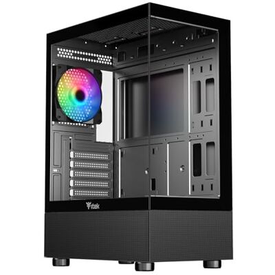 iTek Case SHOWBUI 33B – Gaming-Tower, ATX, 12-cm-ARGB-Lüfter, Seiten- und Frontplatte aus Temp-Glas iTek Case SHOWBUI 33B – Gaming-Tower, ATX, 12-cm-ARGB-Lüfter, Seiten- und Frontplatte aus Temp-Glas