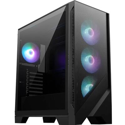 MSI MAG Forge 320R Airflow Mid-Tower PC-Gehäuse ATX-Kapazität, RTX 40 GPU-Unterstützung, ARGB-Lüfter, magnetische Staubfilter, gehärtetes Glas, 1-6 ARGB-Steuerkarte, USB 3.2 Generation 1 Typ-A MSI MAG Forge 320R Airflow Mid-Tower PC-Gehäuse ATX-Kapazität, RTX 40 GPU-Unterstützung, ARGB-Lüfter, magnetische Staubfilter, gehärtetes Glas, 1-6 ARGB-Steuerkarte, USB 3.2 Generation 1 Typ-A