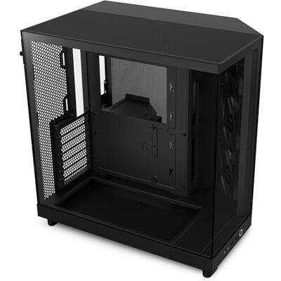 NZXT H6 Flow , CC,H61FB,01 , Kompaktes Mid,Tower Gehäuse mit zwei Kammern , Glaspaneele mit Panoramablick , Hochleistungs,Airflow,Panels , Inklusive 3 x 120 mm , Lüfter , Schwarz NZXT H6 Flow , CC,H61FB,01 , Kompaktes Mid,Tower Gehäuse mit zwei Kammern , Glaspaneele mit Panoramablick , Hochleistungs,Airflow,Panels , Inklusive 3 x 120 mm , Lüfter , Schwarz