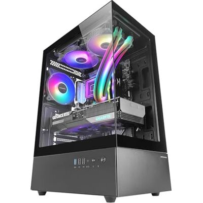 Mars Gaming MC-XO, Gaming-Gehäuse ATX, Doppeltes Rahmenloses Gehärtetes Glas bei 90°, 12cm FRGB-Lüfter, SIDECOOL-Kühlsystem, Mid-Tower PC mit Doppelkammer-Design, Großzügiger Innenraum, Schwarz Mars Gaming MC-XO, Gaming-Gehäuse ATX, Doppeltes Rahmenloses Gehärtetes Glas bei 90°, 12cm FRGB-Lüfter, SIDECOOL-Kühlsystem, Mid-Tower PC mit Doppelkammer-Design, Großzügiger Innenraum, Schwarz