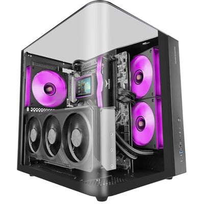 Mars Gaming MC-INFINIOLITE, ATX Gaming-Gehäuse, Durchgehendes Rahmenloses Gebogenes Gehärtetes Glas, Oberes Glaspanel, Doppelkammerstruktur, Unterstützung für Flüssigkeitskühlung bis 240mm, Schwarz Mars Gaming MC-INFINIOLITE, ATX Gaming-Gehäuse, Durchgehendes Rahmenloses Gebogenes Gehärtetes Glas, Oberes Glaspanel, Doppelkammerstruktur, Unterstützung für Flüssigkeitskühlung bis 240mm, Schwarz