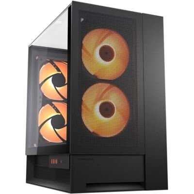 COUGAR OmnyX Mid-Tower ATX symmetrisches Panorama-PC-Gehäuse – maximaler Luftstrom – 4 x vorinstallierte 160-mm-Lüfter – Reverse Connector Motherboard – Kabel ohne Sichtbarkeit (Black) COUGAR OmnyX Mid-Tower ATX symmetrisches Panorama-PC-Gehäuse – maximaler Luftstrom – 4 x vorinstallierte 160-mm-Lüfter – Reverse Connector Motherboard – Kabel ohne Sichtbarkeit (Black)