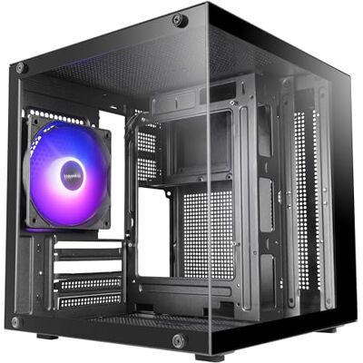 Mars Gaming MC-Cube, MicroATX-PC-Gehäuse, Ultrakompaktes Würfelformat, Panoramisches Gehärtetes Glas, 120mm ARGB-Rücklüfter, Unterstützung für Flüssigkeitskühlungen 120mm, Mini-Tower USB-C, Schwarz Mars Gaming MC-Cube, MicroATX-PC-Gehäuse, Ultrakompaktes Würfelformat, Panoramisches Gehärtetes Glas, 120mm ARGB-Rücklüfter, Unterstützung für Flüssigkeitskühlungen 120mm, Mini-Tower USB-C, Schwarz