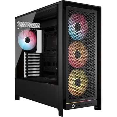 Corsair Frame 5000D RS ARGB Modulares Hohem Luftstrom Mid-Tower-PC-Gehäuse – 4X Vorinstallierte RS-Lüfter, InfiniRail-Lüfterbefestigungssystem, Kompatibel mit Reverse-Connector-Mainboards – Schwarz Corsair Frame 5000D RS ARGB Modulares Hohem Luftstrom Mid-Tower-PC-Gehäuse – 4X Vorinstallierte RS-Lüfter, InfiniRail-Lüfterbefestigungssystem, Kompatibel mit Reverse-Connector-Mainboards – Schwarz