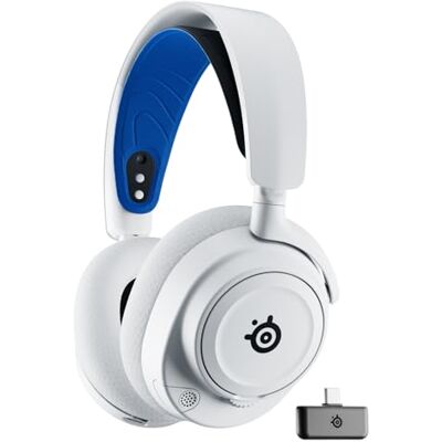 SteelSeries Arctis Nova 7P Wireless – Multi-Platform Gaming Headset– PlayStation, PC, VR – maßgeschneiderte HiFi-Treiber – 2,4 GHz + Bluetooth – 38-Std.-Akku – USB-C – Einziehbares Mikrofon SteelSeries Arctis Nova 7P Wireless – Multi-Platform Gaming Headset– PlayStation, PC, VR – maßgeschneiderte HiFi-Treiber – 2,4 GHz + Bluetooth – 38-Std.-Akku – USB-C – Einziehbares Mikrofon