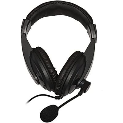 LINK LKHS1X35 Audio-Kopfhörer mit Mikrofon-Drehanschluss, Schwarz, 1 x 3,5 mm LINK LKHS1X35 Audio-Kopfhörer mit Mikrofon-Drehanschluss, Schwarz, 1 x 3,5 mm