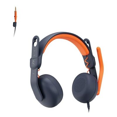 Logitech Zone Learn kabelgebundenes Headset mit Mikrofon für Schüler, Bequeme und verstellbare Passform für Kinder, 3,5 mm AUX, für Windows/macOS/iPadOS/Android/Mobilgeräte On-Ear, Blau Logitech Zone Learn kabelgebundenes Headset mit Mikrofon für Schüler, Bequeme und verstellbare Passform für Kinder, 3,5 mm AUX, für Windows/macOS/iPadOS/Android/Mobilgeräte On-Ear, Blau
