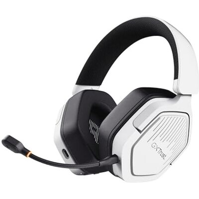 GXTrust Ravox Gaming Headset Wireless Bluetooth + 2.4 GHz, Weiß Over-Ear, für PS5 PS4 Switch PC Xbox Mobile, 50mm Treiber, 70H Akkulaufzeit, Kopfhörer Kabellos mit Mikrofon GXTrust Ravox Gaming Headset Wireless Bluetooth + 2.4 GHz, Weiß Over-Ear, für PS5 PS4 Switch PC Xbox Mobile, 50mm Treiber, 70H Akkulaufzeit, Kopfhörer Kabellos mit Mikrofon