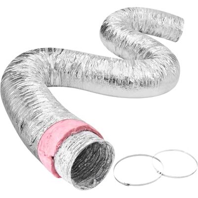 VEVOR Aluflexschlauch 7620mm lang Lüftungsschlauch Φ108mm Alu Flexrohr Luftkanal R-6 Thermischer Widerstandswert 25mm Rohrstärke Alurohr Schlauch Owens Corning-Isolierwatte Luftleitungen VEVOR Aluflexschlauch 7620mm lang Lüftungsschlauch Φ108mm Alu Flexrohr Luftkanal R-6 Thermischer Widerstandswert 25mm Rohrstärke Alurohr Schlauch Owens Corning-Isolierwatte Luftleitungen