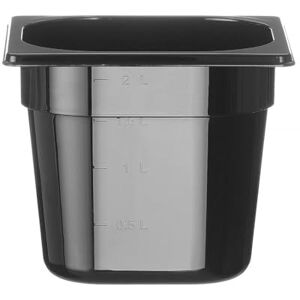 Hendi Fekete polikarbonát étel- vagy tartálykonténer - GN 1/6 - 150mm - 2,4L Hendi Fekete polikarbonát étel- vagy tartálykonténer - GN 1/6 - 150mm - 2,4L
