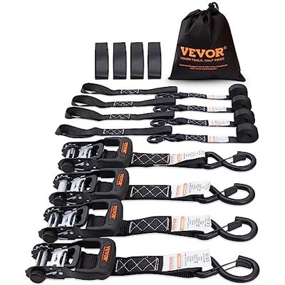 VEVOR 4er-Set Spanngurt 0,04 x 2,4 m Zurrgurt 2362 kg Ratschenzurrgurt Polyester-Gurt und Kohlenstoffstahl-Haken Befestigungsgurt Ratschenspanngurt Ideal für Motorräder Fahrräder Kajaks UTV Boote ATV VEVOR 4er-Set Spanngurt 0,04 x 2,4 m Zurrgurt 2362 kg Ratschenzurrgurt Polyester-Gurt und Kohlenstoffstahl-Haken Befestigungsgurt Ratschenspanngurt Ideal für Motorräder Fahrräder Kajaks UTV Boote ATV