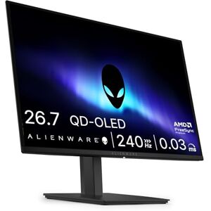 Alienware 27 Gaming Monitor AW2726DM, QHD (2560x1440), 240Hz, QD OLED, 0.03ms, AMD FreeSync Premium, VESA AdaptiveSync, 99% DCI-P3, HDR10, DisplayPort, 2 HDMI, 3 Jahre Garantie Alienware 27 Gaming Monitor AW2726DM, QHD (2560x1440), 240Hz, QD OLED, 0.03ms, AMD FreeSync Premium, VESA AdaptiveSync, 99% DCI-P3, HDR10, DisplayPort, 2 HDMI, 3 Jahre Garantie