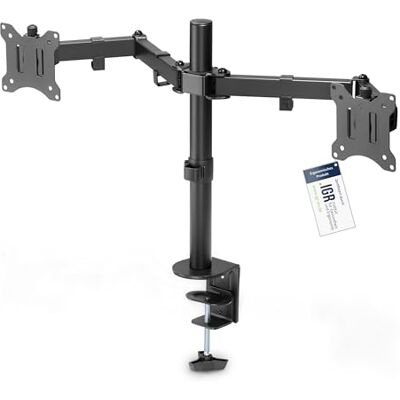 Digitus Monitor Halterung 2 Monitore – Bis 32 Zoll – 2x 8 kg Traglast Tischklemme – VESA-Quick-Release – VESA 75x75, 100x100 – integriertes Kabelmanagement – Schwarz Digitus Monitor Halterung 2 Monitore – Bis 32 Zoll – 2x 8 kg Traglast Tischklemme – VESA-Quick-Release – VESA 75x75, 100x100 – integriertes Kabelmanagement – Schwarz