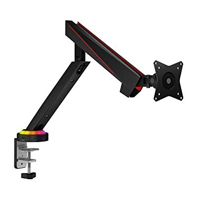 ICY BOX Gaming Monitor Halterung mit RGB für 1 Monitor bis 32 Zoll (bis zu 8kg, VESA 75x75/100x100), Integrierter Hub, 2X USB 3.0, Mikrofon-/Kopfhöreranschluss ICY BOX Gaming Monitor Halterung mit RGB für 1 Monitor bis 32 Zoll (bis zu 8kg, VESA 75x75/100x100), Integrierter Hub, 2X USB 3.0, Mikrofon-/Kopfhöreranschluss