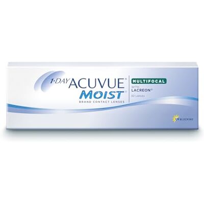 Acuvue MOIST 1-DAY Multifocal Tageskontaktlinsen spenden Feuchtigkeit – Tageskontaktlinsen mit 0.50 dpt, Add. Hoch und BC 8.4 – UV Schutz & Komfortables Tragegefühl – 30 Linsen Acuvue MOIST 1-DAY Multifocal Tageskontaktlinsen spenden Feuchtigkeit – Tageskontaktlinsen mit 0.50 dpt, Add. Hoch und BC 8.4 – UV Schutz & Komfortables Tragegefühl – 30 Linsen