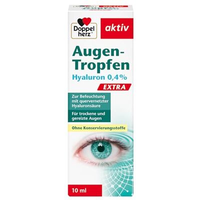 Doppelherz Augen-Tropfen Hyaluron 0,4% für Kontaktlinsenträger geeignet Doppelherz Augen-Tropfen Hyaluron 0,4% für Kontaktlinsenträger geeignet