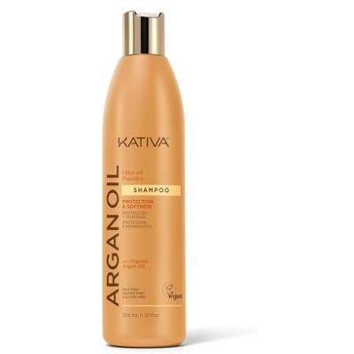 KATIVA Argan Oil Shampoo mit Olivenöl & Peptiden Sanfte Reinigung. Vegan, sulfatfrei, ohne Salz, glutenfrei KATIVA Argan Oil Shampoo mit Olivenöl & Peptiden Sanfte Reinigung. Vegan, sulfatfrei, ohne Salz, glutenfrei