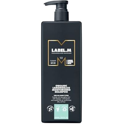 label.m Organic Lemongrass Moisturising Shampoo 1000ml label.m Organic Lemongrass Moisturising Shampoo 1000ml