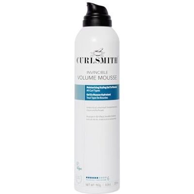 CURLSMITH Invincible Volume Mousse Lockenverstärkender Schaumfestiger, Ohne Alkohol, Alle Lockentypen, Ideal bei platten Locken, Vegan, 200 ml CURLSMITH Invincible Volume Mousse Lockenverstärkender Schaumfestiger, Ohne Alkohol, Alle Lockentypen, Ideal bei platten Locken, Vegan, 200 ml