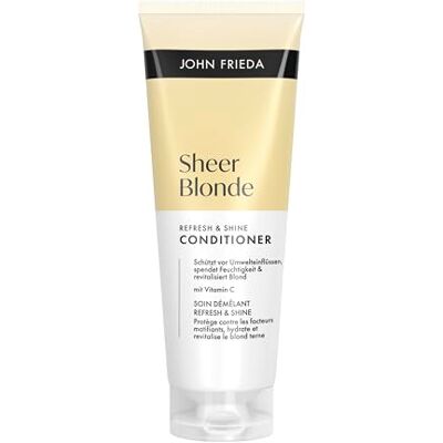 John Frieda Sheer Blonde Refresh & Shine Conditioner – Inhalt: 250ml – Haartyp: natürlich blondes und blond gefärbtes Haar, Highlights oder Balayage John Frieda Sheer Blonde Refresh & Shine Conditioner – Inhalt: 250ml – Haartyp: natürlich blondes und blond gefärbtes Haar, Highlights oder Balayage