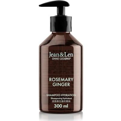 Jean & Len Shampoo Rosemary & Ginger, 300 ml Mit Feuchtigkeitskomplex für trockenes & sprödes Haar, würzig-frischer Duft, ohne Parabene & Silikone Jean & Len Shampoo Rosemary & Ginger, 300 ml Mit Feuchtigkeitskomplex für trockenes & sprödes Haar, würzig-frischer Duft, ohne Parabene & Silikone