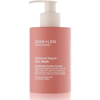 Jean & Len 2in1 Mask Professional Advanced Repair, vegan, 200 ml Reparierende Haarmaske für trockenes & geschädigtes Haar, nährt intensiv, für weniger Haarbruch, als Rinse-Off & Leave-In Jean & Len 2in1 Mask Professional Advanced Repair, vegan, 200 ml Reparierende Haarmaske für trockenes & geschädigtes Haar, nährt intensiv, für weniger Haarbruch, als Rinse-Off & Leave-In