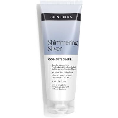 John Frieda Shimmering Silver Silber-Conditioner Inhalt: 250 ml Für stumpfes graues oder weißes Haar John Frieda Shimmering Silver Silber-Conditioner Inhalt: 250 ml Für stumpfes graues oder weißes Haar