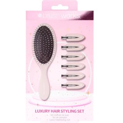 Brushworks Luxury Hair Styling Set (Pink) Brushworks Luxury Hair Styling Set (Pink)