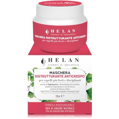 Helan Capelvenere aufbauende Anti-Frizz-Maske fuer kraeftiges und gebaendigtes Haar, repariert und naehrt mit Kokos, Bio-Quinoa und Reis intensiver Reparaturschutz, Made in Italy, 150 ml Helan Capelvenere aufbauende Anti-Frizz-Maske fuer kraeftiges und gebaendigtes Haar, repariert und naehrt mit Kokos, Bio-Quinoa und Reis intensiver Reparaturschutz, Made in Italy, 150 ml