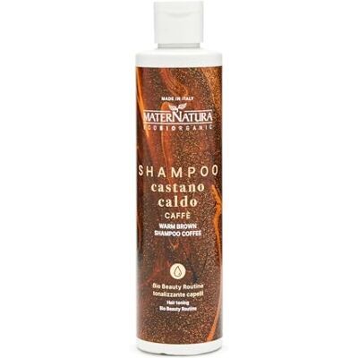 Maternatura Heißer Kaffee für Braun Shampoo: Ideale Tönung für goldene und haselnussbraune Nuancen, Feuchtigkeitsspendend, Bio Beauty Routine für warmes Braun, Made in Italy 250 ml Maternatura Heißer Kaffee für Braun Shampoo: Ideale Tönung für goldene und haselnussbraune Nuancen, Feuchtigkeitsspendend, Bio Beauty Routine für warmes Braun, Made in Italy 250 ml