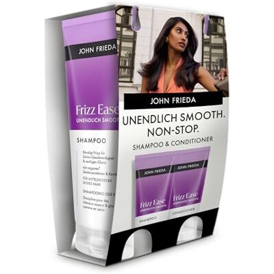 John Frieda Frizz Ease Unendlich Smooth Vorteilsset Shampoo/Conditioner Inhalt: 1x 250 ml Shampoo, 1x 250 ml Conditioner John Frieda Frizz Ease Unendlich Smooth Vorteilsset Shampoo/Conditioner Inhalt: 1x 250 ml Shampoo, 1x 250 ml Conditioner