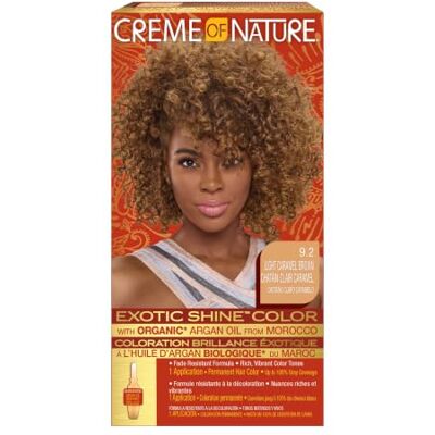 Creme of Nature Exotic Shine Color Hair Color/Permanent Colour, 9.2 Light Caramel Brown,(Pack of 1) Creme of Nature Exotic Shine Color Hair Color/Permanent Colour, 9.2 Light Caramel Brown,(Pack of 1)