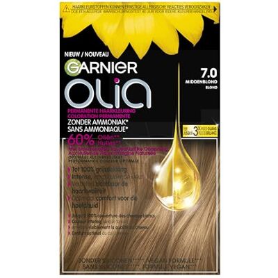 Garnier Olia Middenblond 7 – Permanente Haarfarbe, ohne Ammoniak Garnier Olia Middenblond 7 – Permanente Haarfarbe, ohne Ammoniak