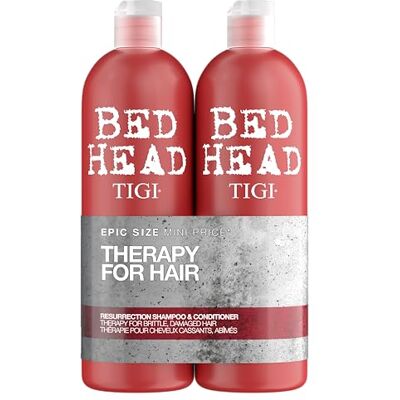 Bed Head by TIGI Resurrection Shampoo & Conditioner Set, 2 x 750 ml Für trockenes, geschädigtes Haar, intensive Feuchtigkeitsreparatur mit Farbschutz für Kraft & Glanz Bed Head by TIGI Resurrection Shampoo & Conditioner Set, 2 x 750 ml Für trockenes, geschädigtes Haar, intensive Feuchtigkeitsreparatur mit Farbschutz für Kraft & Glanz