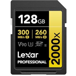 Lexar Professional 2000x 128GB SDXC Kártya - UHS-II, V90, U3, Osztály 10 Lexar Professional 2000x 128GB SDXC Kártya - UHS-II, V90, U3, Osztály 10