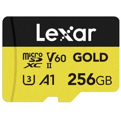 Lexar Micro SD Karte 256GB, microSDXC UHS-II Speicherkarte, V60, U3, A1, C10 microSD-Karte, Bis Zu 280MB/s Lesegeschwindigkeit, für Drohne/Actionkamera/UHS-II Gaming-Gerät Lexar Micro SD Karte 256GB, microSDXC UHS-II Speicherkarte, V60, U3, A1, C10 microSD-Karte, Bis Zu 280MB/s Lesegeschwindigkeit, für Drohne/Actionkamera/UHS-II Gaming-Gerät