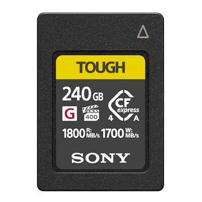 Sony CFexpress Type A 240GB Tough (CEAG240T) – VPG400 High Speed G Serie, 1.800MB/s Lesen, 1.700MB/s Schreiben, IP57, hitzeresistent – perfekt für 4K/8K-Video & High-Speed-Fotografie Sony CFexpress Type A 240GB Tough (CEAG240T) – VPG400 High Speed G Serie, 1.800MB/s Lesen, 1.700MB/s Schreiben, IP57, hitzeresistent – perfekt für 4K/8K-Video & High-Speed-Fotografie