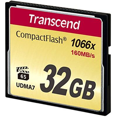 Transcend 32GB CompactFlash CF 1000 Speicherkarte, VPG-65, UDMA7, MLC Flash, bis zu 160 MB/s Read, 120 MB/s Write Ideal für professionelle 4K-Videoaufnahme & Kinematografie Transcend 32GB CompactFlash CF 1000 Speicherkarte, VPG-65, UDMA7, MLC Flash, bis zu 160 MB/s Read, 120 MB/s Write Ideal für professionelle 4K-Videoaufnahme & Kinematografie