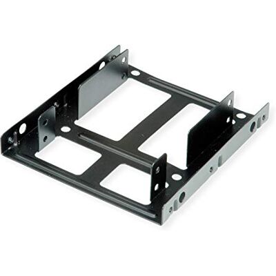 ROLINE HDD/SSD Montageadapter, 3,5 Zoll Rahmen für 2X 2,5 Zoll HDD/SSD, Metall, schwarz ROLINE HDD/SSD Montageadapter, 3,5 Zoll Rahmen für 2X 2,5 Zoll HDD/SSD, Metall, schwarz