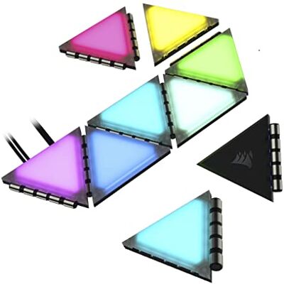 Corsair iCUE LC100 Gehäuse betonende Beleuchtungselemente Minidreiecke 9 x Tile Erweiterungskit (81 RGB-LEDs mit Lichtstreuung, 81 RGB-LEDs mit Lichtstreuung) CL-9011115-WW Durchsichtig Corsair iCUE LC100 Gehäuse betonende Beleuchtungselemente Minidreiecke 9 x Tile Erweiterungskit (81 RGB-LEDs mit Lichtstreuung, 81 RGB-LEDs mit Lichtstreuung) CL-9011115-WW Durchsichtig