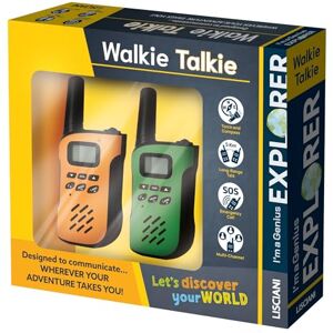 Liscianigiochi Lisciani I'm a Genius Explorer Walkie Talkie für Kinder ab 7 Jahren Reichweite bis 5 km Taschenlampe und integrierter Kompass SOS-Ruf und Multi-Kanäle Outdoor Abenteuer Set Liscianigiochi Lisciani I'm a Genius Explorer Walkie Talkie für Kinder ab 7 Jahren Reichweite bis 5 km Taschenlampe und integrierter Kompass SOS-Ruf und Multi-Kanäle Outdoor Abenteuer Set